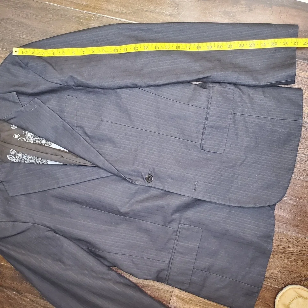 Juicy Couture Black Cotton Sport Coat  Blazer Size 42R 